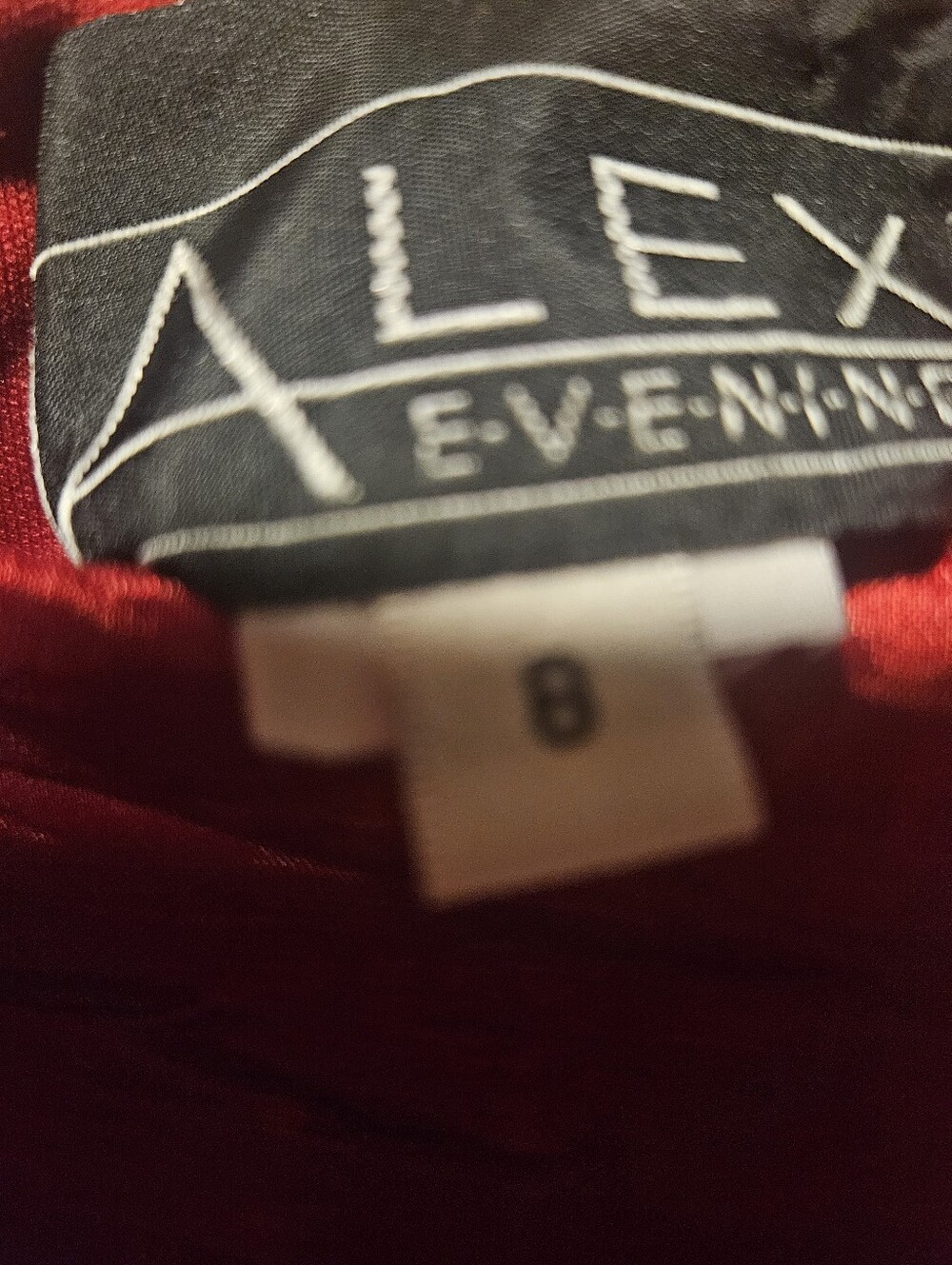 Alex Evenings Red Ruched Mini Dress with Jeweled Shoulders - Picture 15 of 16
